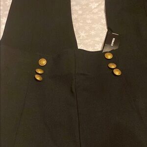 Express Black and Gold Tailored Jumpsuit